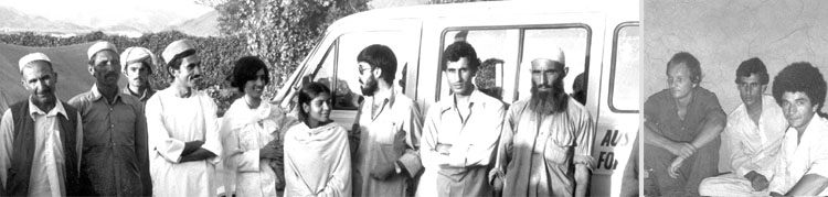 Das afghanische Gr�ndungsteam des "�sterreichischen Hilfskomitees f�r Afghanistan", Fl�chtlingslager Gandaf/Pakistan, 1980